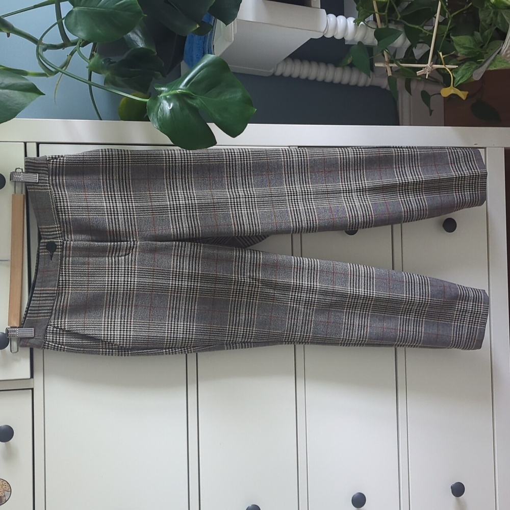 Express Gray and Brown Dress Pants with Tailored Fit